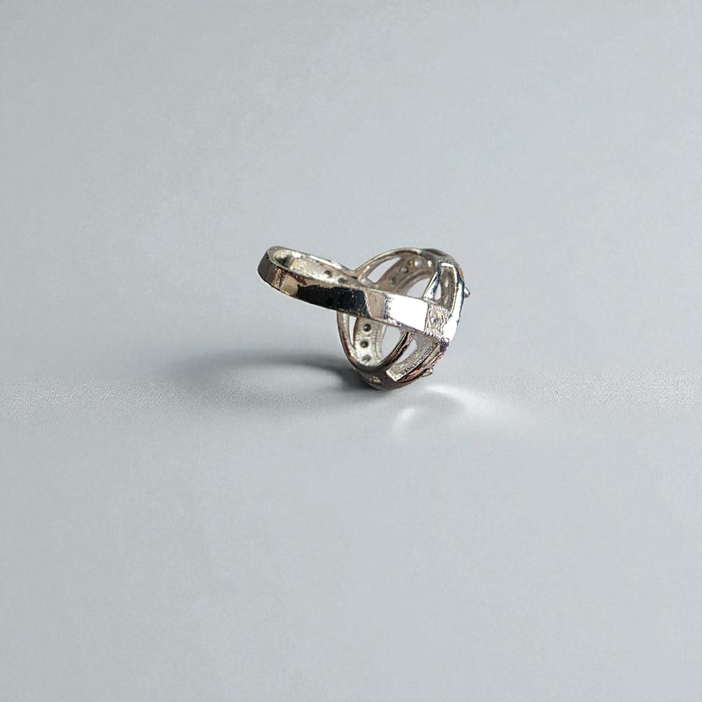 Silver Oval-Cut Ring - image 3